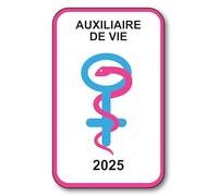 SIGNAL SAFETY Autocollant Sticker - Vignette Caducée 2025 pour Pare Brise en Vitrophanie - V9 Auxiliaire de Vie