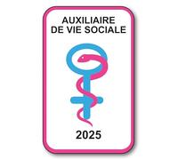 SIGNAL SAFETY Autocollant Sticker - Vignette Caducée 2025 pour Pare Brise en Vitrophanie - V9 Auxiliaire de Vie Sociale