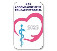 SIGNAL SAFETY Autocollant Sticker - Vignette Caducée 2026 pour Pare Brise en Vitrophanie - V1 AES - Accompagnement Éducatif et Social