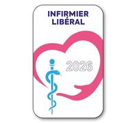 SIGNAL SAFETY Autocollant Sticker - Vignette Caducée 2026 pour Pare Brise en Vitrophanie - V1 Infirmier Libéral