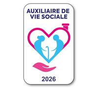 SIGNAL SAFETY Autocollant Sticker - Vignette Caducée 2026 pour Pare Brise en Vitrophanie - V11 Auxiliaire de Vie Sociale