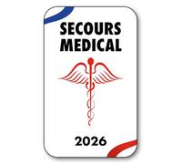 SIGNAL SAFETY Autocollant Sticker - Vignette Caducée 2026 pour Pare Brise en Vitrophanie - V13 Secours Medical