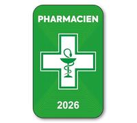 SIGNAL SAFETY Autocollant Sticker - Vignette Caducée 2026 pour Pare Brise en Vitrophanie - V14 Pharmacien