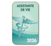 SIGNAL SAFETY Autocollant Sticker - Vignette Caducée 2026 pour Pare Brise en Vitrophanie - V2 Assistante de Vie