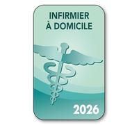 SIGNAL SAFETY Autocollant Sticker - Vignette Caducée 2026 pour Pare Brise en Vitrophanie - V2 Infirmier à Domicile