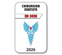 SIGNAL SAFETY Autocollant Sticker - Vignette Caducée 2026 pour Pare Brise en Vitrophanie - V3 Chirurgien Dentiste