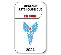 SIGNAL SAFETY Autocollant Sticker - Vignette Caducée 2026 pour Pare Brise en Vitrophanie - V3 Urgence Psychologique