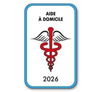 SIGNAL SAFETY Autocollant Sticker - Vignette Caducée 2026 pour Pare Brise en Vitrophanie - V4 Aide à Domicile