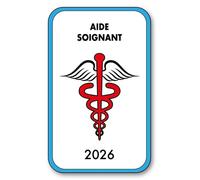 SIGNAL SAFETY Autocollant Sticker - Vignette Caducée 2026 pour Pare Brise en Vitrophanie - V4 Aide Soignant