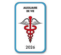 SIGNAL SAFETY Autocollant Sticker - Vignette Caducée 2026 pour Pare Brise en Vitrophanie - V4 Auxiliaire de Vie