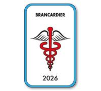 SIGNAL SAFETY Autocollant Sticker - Vignette Caducée 2026 pour Pare Brise en Vitrophanie - V4 Brancardier