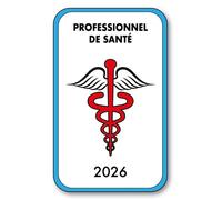 SIGNAL SAFETY Autocollant Sticker - Vignette Caducée 2026 pour Pare Brise en Vitrophanie - V4 Professionnel de Santé