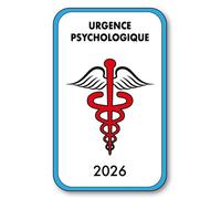SIGNAL SAFETY Autocollant Sticker - Vignette Caducée 2026 pour Pare Brise en Vitrophanie - V4 Urgence Psychologique