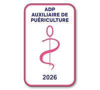 SIGNAL SAFETY Autocollant Sticker - Vignette Caducée 2026 pour Pare Brise en Vitrophanie - V6 ADP - Auxiliaire De Puériculture