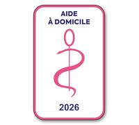 SIGNAL SAFETY Autocollant Sticker - Vignette Caducée 2026 pour Pare Brise en Vitrophanie - V6 Aide à Domicile