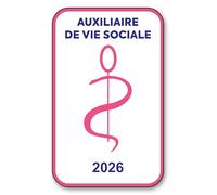SIGNAL SAFETY Autocollant Sticker - Vignette Caducée 2026 pour Pare Brise en Vitrophanie - V6 Auxiliaire de Vie Sociale