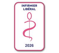 SIGNAL SAFETY Autocollant Sticker - Vignette Caducée 2026 pour Pare Brise en Vitrophanie - V6 Infirmier Libéral