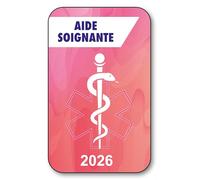 SIGNAL SAFETY Autocollant Sticker - Vignette Caducée 2026 pour Pare Brise en Vitrophanie - V7 Aide Soignante