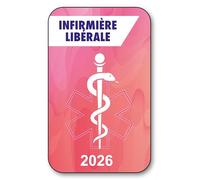 SIGNAL SAFETY Autocollant Sticker - Vignette Caducée 2026 pour Pare Brise en Vitrophanie - V7 Infirmière Libérale