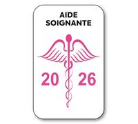 SIGNAL SAFETY Autocollant Sticker - Vignette Caducée 2026 pour Pare Brise en Vitrophanie - V8 Aide Soignante