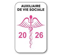 SIGNAL SAFETY Autocollant Sticker - Vignette Caducée 2026 pour Pare Brise en Vitrophanie - V8 Auxiliaire de Vie Sociale
