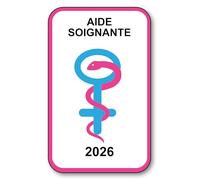 SIGNAL SAFETY Autocollant Sticker - Vignette Caducée 2026 pour Pare Brise en Vitrophanie - V9 Aide Soignante