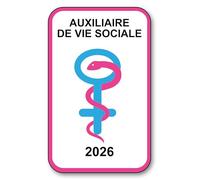 SIGNAL SAFETY Autocollant Sticker - Vignette Caducée 2026 pour Pare Brise en Vitrophanie - V9 Auxiliaire de Vie Sociale