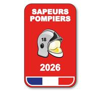 SIGNAL SAFETY Autocollant Sticker - Vignette Caducée 2026 Sapeurs Pompiers pour Pare Brise en Vitrophanie