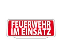 SIGNAL SAFETY Clip Klemmschild Einsatzschild für Die Sonnenblende | Dienstschild | Feuerwehr im Einsatz Retroreflektierend