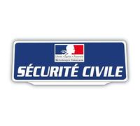 SIGNAL SAFETY Clip Plaque Pare-Soleil Sécurité Civile Rétro-Réfléchissant Bleu