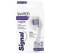 Signal Switch Têtes Remplaçables Integral 8 Soin Complet Souple, pour Brosse à Dents Switch, Nettoyage interdentaire, x2 têtes