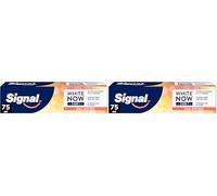 Signal White Now - Dentifrice 3 en 1 - Shine with Care - Sourire Plus Blanc et un Email Renforcé - Action Micellaire Nettoyante - 96% d'ingrédients d'origine naturelle - 75ml (Lot de 2)
