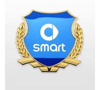 Signalétique Autocollant de Badge pour Smart #3 2025, Emblème Sticker 3D Logo Plaque Lettrage Emblème Signe Identification Insigne,Gold-Blue