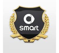 Signalétique Autocollant de Badge pour Smart 451 Brabus Smart 453, Emblème Sticker 3D Logo Plaque Lettrage Emblème Signe Identification Insigne,Gold-Black