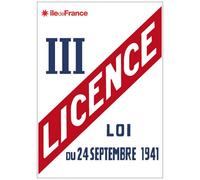 Signalétique.biz France - Adhésif Licence III - Personnalisable avec Le Logo de Votre Région - Région Île de France - 150 x 200 mm - Protection Anti-UV