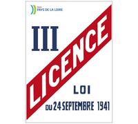 Signalétique.biz France - Adhésif Licence III - Personnalisable avec Le Logo de Votre Région - Région Pays de la Loire - 150 x 200 mm - Protection Anti-UV