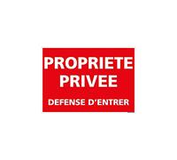 Signalétique.biz France - Adhésif Propriété Privée - Défense D'entrer - Dimensions 420 x 300 mm - Protection Anti UV