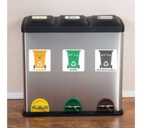 Signalétique.biz France - Autocollant Fun Poubelles pour la Gestion des Déchets - Sticker Recyclage - Etiquettes Autocollantes pour Poubelles de Tri Sélectif - Format : 10 x 10 cm