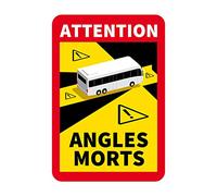 Signalétique.biz France - Autocollants Attention Angles Morts Autobus (M0375). Autocollant Angle Mort Bus Officiel. Stickers 17 cm x 25 cm -