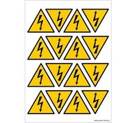 Signalétique.biz France - Autocollants Danger Électrique (C0027T_PL). Planche de 36 Stickers DANGER Électrique de 5 cm