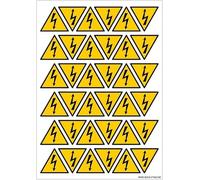 Signalétique.biz France - Autocollants Danger Électrique (C0027T_PL) - Planche de 36 Stickers DANGER Électrique de 5 cm