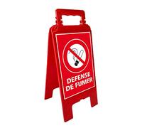 Signalétique.biz France - Chevalet de signalisation d'INTERDICTION. Chevalet rouge. Chevalet de signalisation pour la signalisation temporaire -