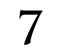 Signalétique.biz France - Chiffre Boite aux Lettres - Noir - Plexi - 5 cm - Numéro 7 - Double face - Fabriqué en France