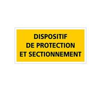 Signalétique.biz France - ETIQUETTE DISPOSITIF DE PROTECTION ET SECTIONNEMENT (C1221). Signalisation Photovoltaïque -