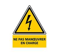 Signalétique.biz France - ETIQUETTE PHOTOVOLTAIQUE NE PAS MANOEUVRER EN CHARGE (C1208). Signalisation Photovoltaïque -