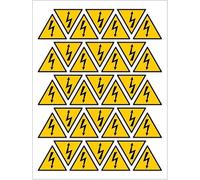 Signalétique.biz France - Etiquettes Danger Electrique planches autocollants différents formats NF ISO 7010 (C1544). Panneau danger électricité