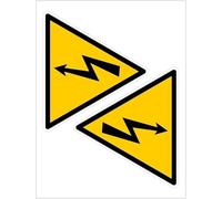 Signalétique.biz France - Etiquettes Danger Electrique planches autocollants différents formats NF ISO 7010 (C1544). Panneau danger électricité -