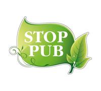Signalétique.biz France - Lot de 2 Adhésifs STOP PUB Nature - Dimensions 100 x 70 mm - Protection Anti-UV