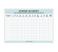 Signalétique.biz France - Panneau - Affichage Obligatoire des Allergènes - Protection anti-UV - Adhésif - Dimensions 210x300 mm