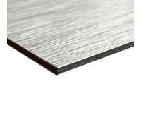 Signalétique.biz France - Panneau Composite Aluminium Brossé 3 mm. Plaque alu avec au Centre un Polyéthylène (PVC) - 20 x 90 cm (200 x 900 mm) -